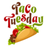 Taco Tuesday Mexican Food Lettering Sticker