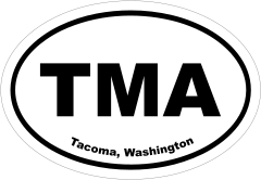 Tacoma, Washington Oval Stickers