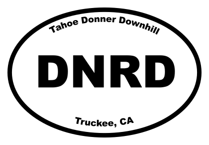 Tahoe Donner Downhill Oval Sticker