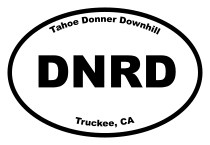 Tahoe Donner Downhill Oval Sticker