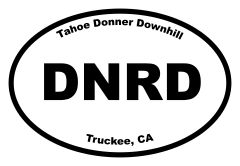 Tahoe Donner Downhill Oval Sticker