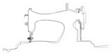 Tailor Logo Single Line Drawing Sewing Machine Sticker