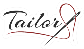 Tailor Logo With Needle And Thread Sticker