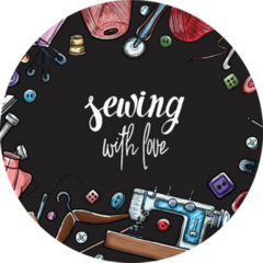 Tailor Or Dressmaker Sewing With Love Illustration Stickers