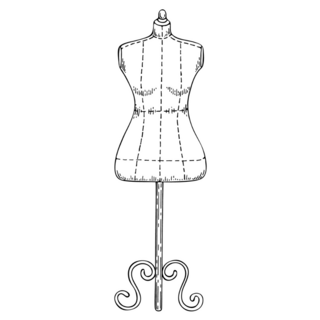 Tailors Mannequin Line Sticker