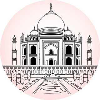 Taj Mahal The Indian City Of Agra Sticker