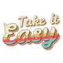 Take It Easy 70s Vintage Hawaii Lettering Sticker