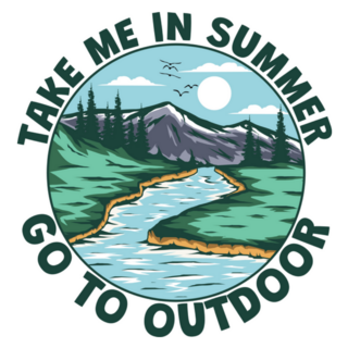 Take Me In Summer, Outdoor Lake Sticker