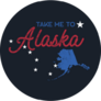Take Me To Alaska Map Illustration Sticker