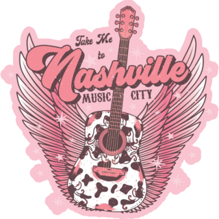 Take Me To Nashville Cowgirl Music Sticker