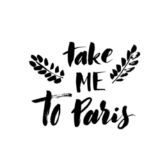 Take Me To Paris Modern Calligraphy France Sticker