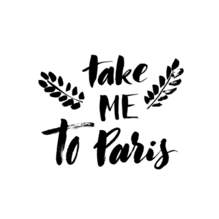 Take Me To Paris Modern Calligraphy France Sticker