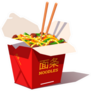 Takeaway Carton Box Noodles Sticker