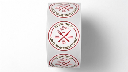 Takeout Seal Circle Roll Labels