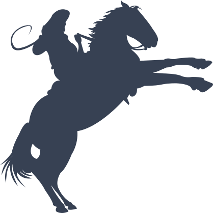 Talented Cowboy Riding A Horse Sticker