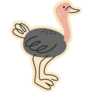 Tall African Ostrich Inhabitant Sticker