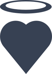 Tall Angel Heart Sticker