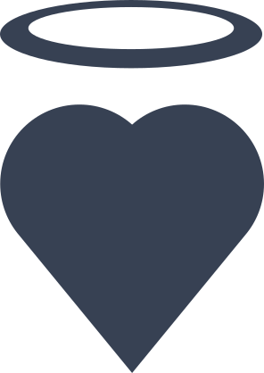 Tall Angel Heart Sticker