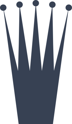 Tall Crown Five Point Sticker