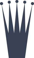 Tall Crown Five Point Sticker