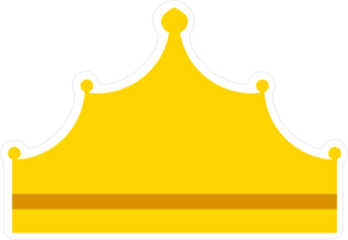 Tall King Crown Icon Sticker