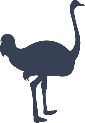 Tall Ostrich Sticker