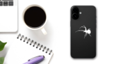 Tall Spindly Spider Sticker on a Phone (New) example