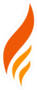 Tall Swirling Flame Sticker