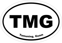 Tamuning, Guam Oval Stickers