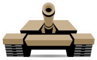 Tank Front View Sticker