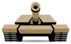 Tank Front View Sticker