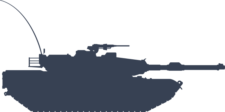 Tank With Long Antenna Sticker