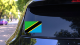 Tanzania Flag Sticker on a Rear Car Window (New) example