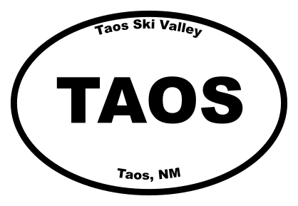 Taos Ski Valley Oval Sticker