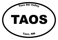 Taos Ski Valley Oval Sticker