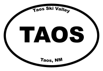 Taos Ski Valley Oval Sticker