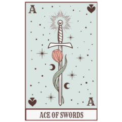 Tarot Card Ace Of Swords Sticker