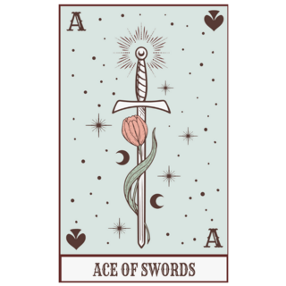 Tarot Card Ace Of Swords Sticker