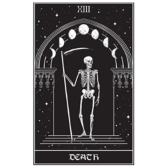 Tarot Card Death Grim Reaper Sticker