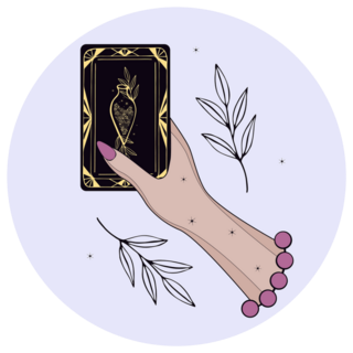 Tarot Card Hand Of Female Fortune Teller Sticker
