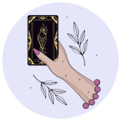 Tarot Card Hand Of Female Fortune Teller Sticker