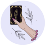 Tarot Card Hand Of Female Fortune Teller Sticker