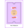 Tarot Card Major The Strength Purple Sticker