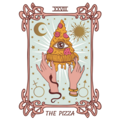 Tarot Card: Pizza Fortune Teller Sticker