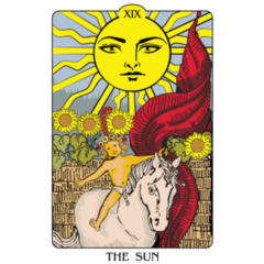 Tarot Card Sun - Major Arcana Sticker