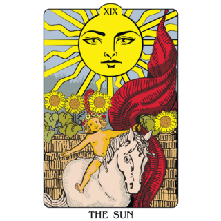 Tarot Card Sun - Major Arcana Sticker