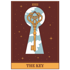 Tarot Card The Key Sticker