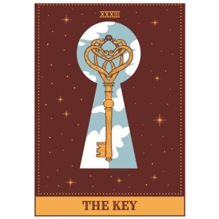 Tarot Card The Key Sticker