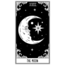 Tarot Card The Moon Tattoo Sticker 