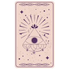 Tarot Card With Mystic Eye Sticker